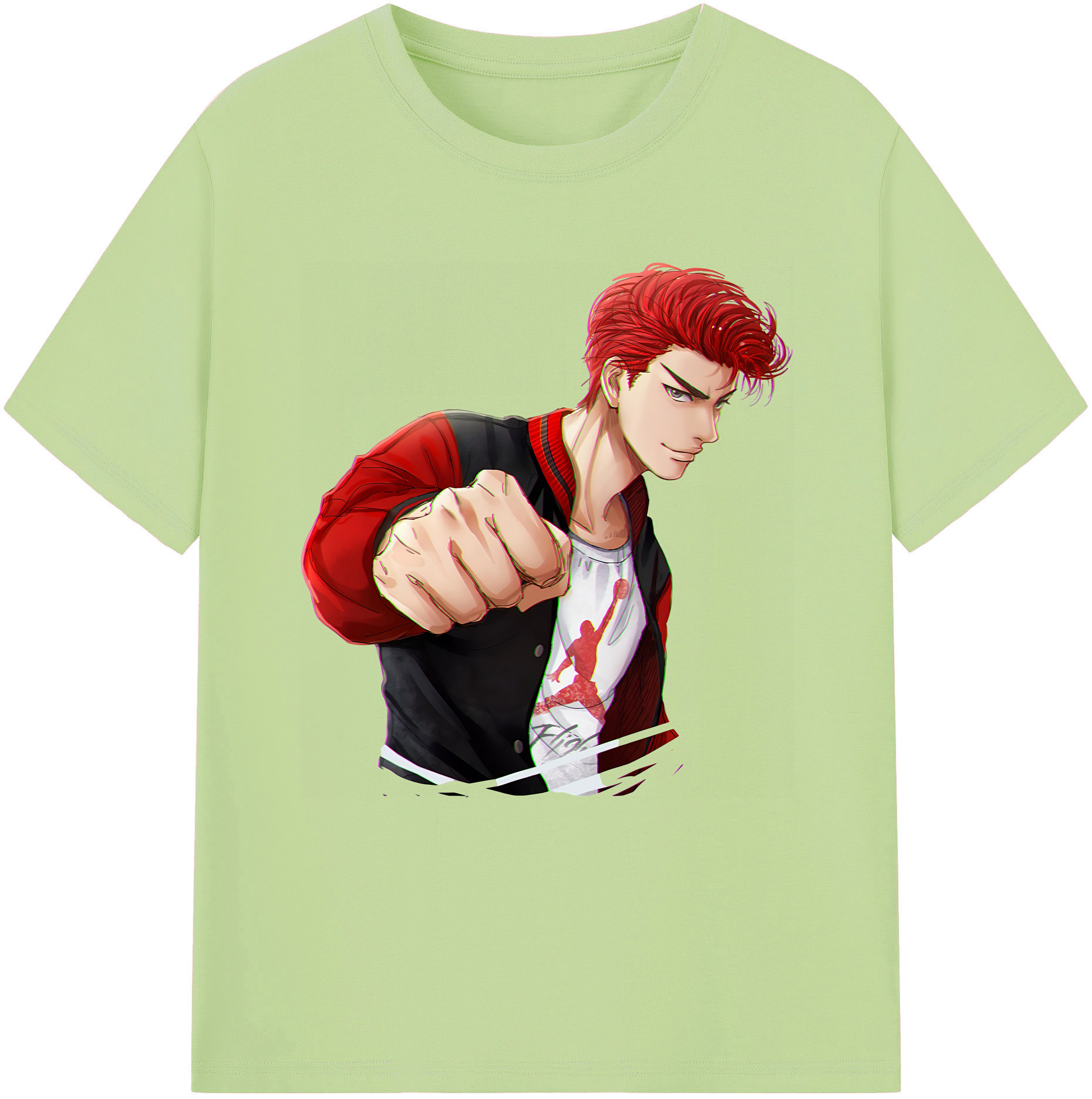 SLAM DUNK／スラムダンク 綿100％半袖Tシャツ（フロントプリント）